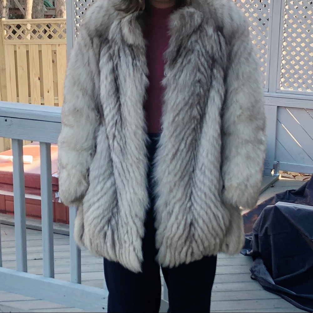 Vintage Real blue fox fur coat- Accept offers